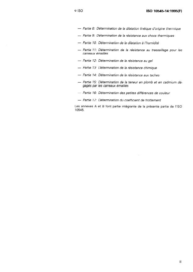 ISO 10545-14:1995 - Carreaux et dalles céramiques