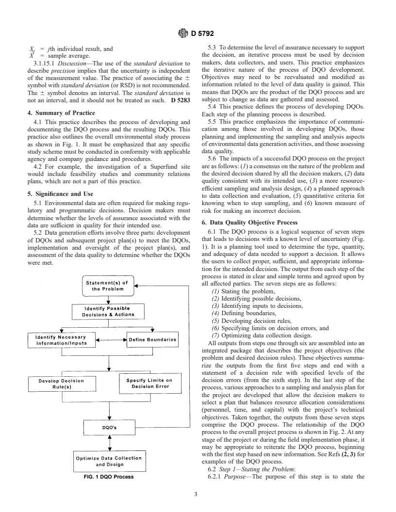 ASTM D5792-95 - Standard Practice for Generation of Environmental Data Related to Waste Management Activities:  Development of Data Quality Objectives