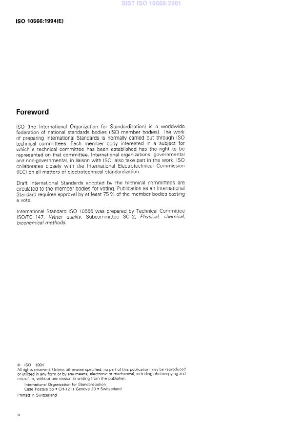 SIST ISO 10566:2001 SIST ISO 10566:2001 - Page 4 preview