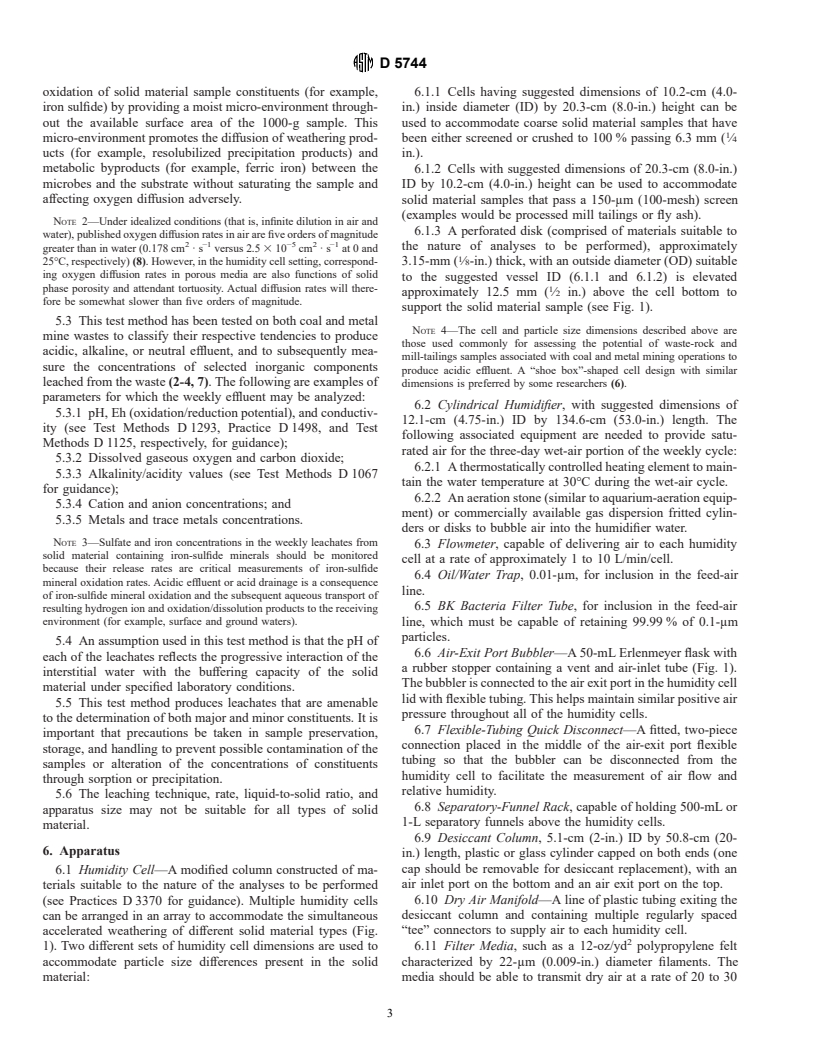 ASTM D5744-96 - Standard Test Method for Accelerated Weathering of Solid Materials Using a Modified Humidity Cell