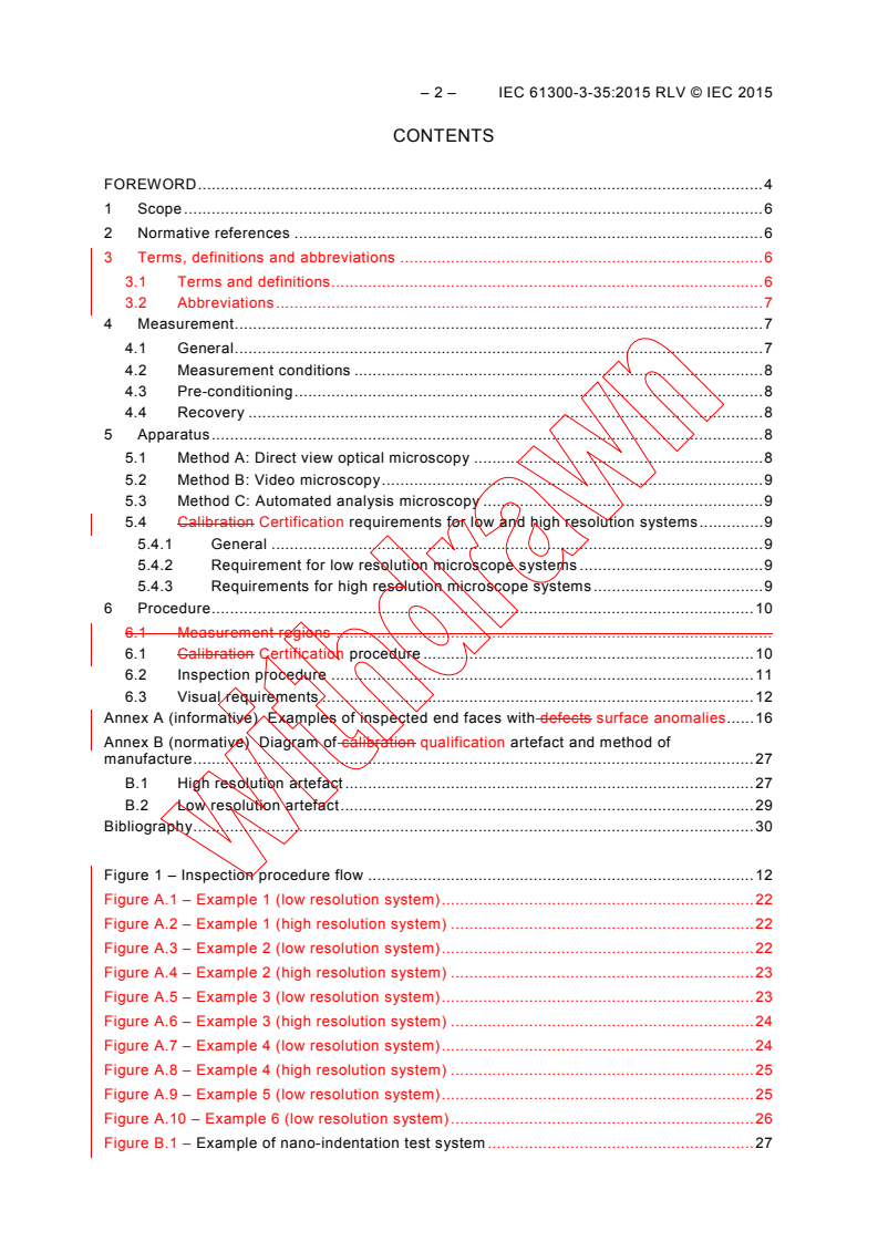 IEC 61300-3-35:2015 IEC 61300-3-35:2015 RLV - Fibre optic interconnecting devices and passive components - Basic test and measurement procedures - Part 3-35: Examinations and measurements - Visual inspection of fibre optic connectors and fibre-stub transceivers
Released:6/25/2015
Isbn:9782832227732 - Page 4 preview