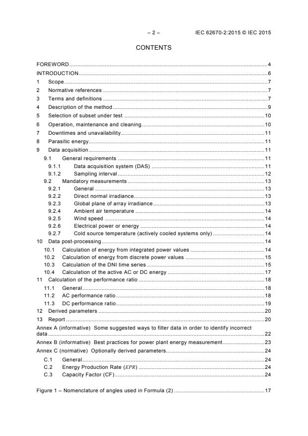 IEC 62670-2:2015 IEC 62670-2:2015 - Photovoltaic concentrators (CPV) - Performance testing - Part 2: Energy measurement - Page 4 preview