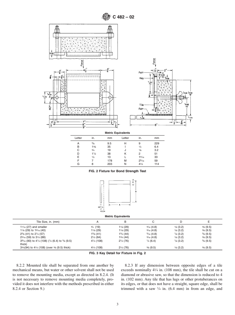 ASTM C482-02 - Standard Test Method for Bond Strength of Ceramic Tile to Portland Cement Paste