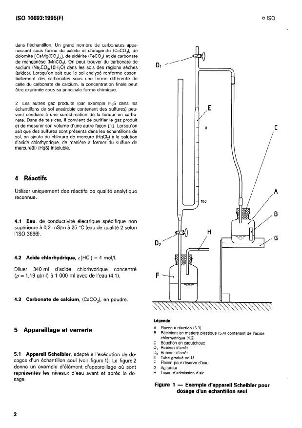 SIST ISO 10693:1996 ISO 10693:1995 - Qualité du sol -- Détermination de la teneur en carbonate -- Méthode volumétrique - Page 4 preview