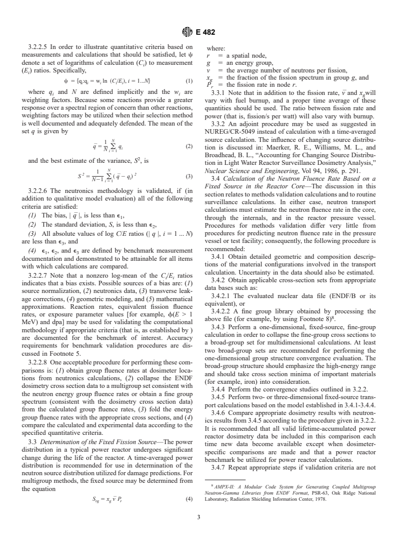 ASTM E482-89(1996) - Standard Guide for Application of Neutron Transport Methods for Reactor Vessel Surveillance, E706 (IID)