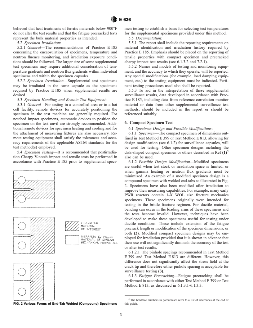 ASTM E636-95 - Standard Guide for Conducting Supplemental Surveillance Tests for Nuclear Power Reactor Vessels, E706 (IH)