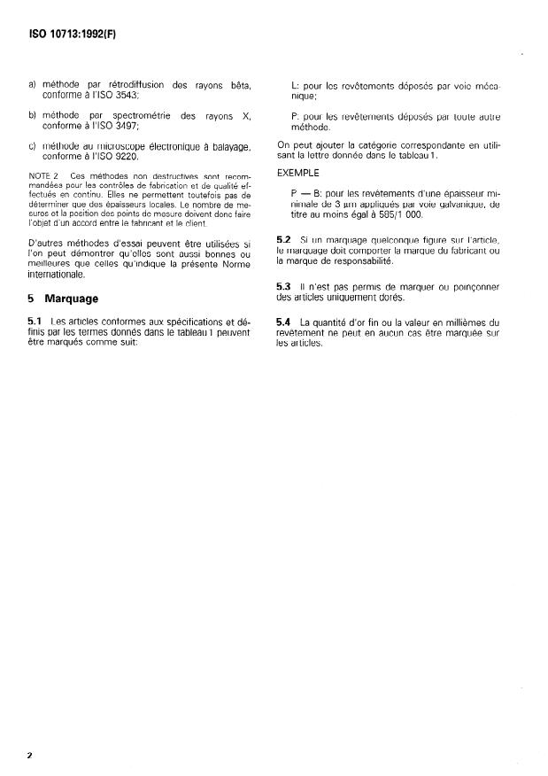 ISO 10713:1992 ISO 10713:1992 - Joaillerie -- Revetements d'alliages d'or - Page 4 preview