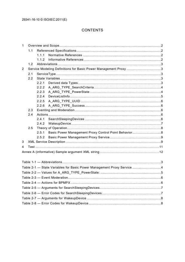 ISO/IEC 29341-16-10:2011 ISO/IEC 29341-16-10:2011 - Information technology - UPnP device architecture - Part 16-10: Low Power Device Control Protocol - Low Power Proxy Service - Page 4 preview