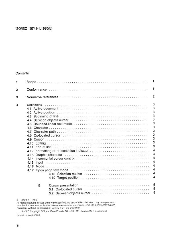ISO/IEC 10741-1:1995 ISO/IEC 10741-1:1995 - Information technology -- User system interfaces -- Dialogue interaction - Page 2 preview
