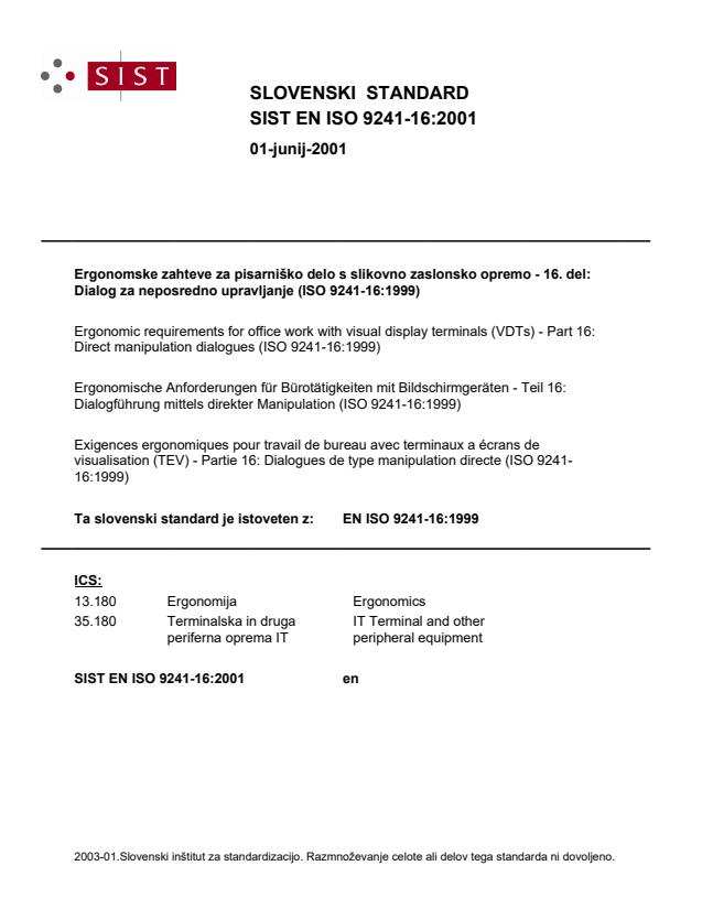 EN ISO 9241-16:2001
