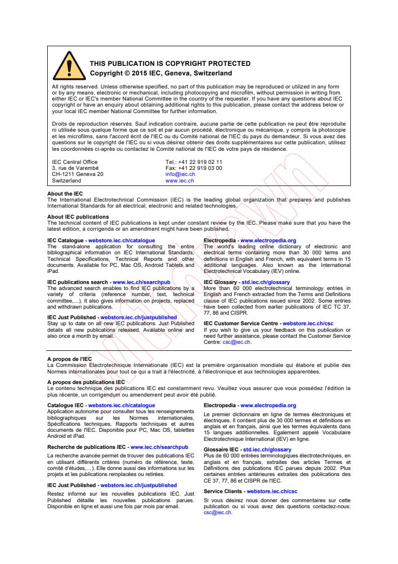 IEC 60335-2-95:2011 IEC 60335-2-95:2011+AMD1:2015 CSV - Household and similar electrical appliances - Safety - Part 2-95:Particular requirements for drives for vertically moving garage doors for residential use
Released:1/22/2015 - Page 2 preview