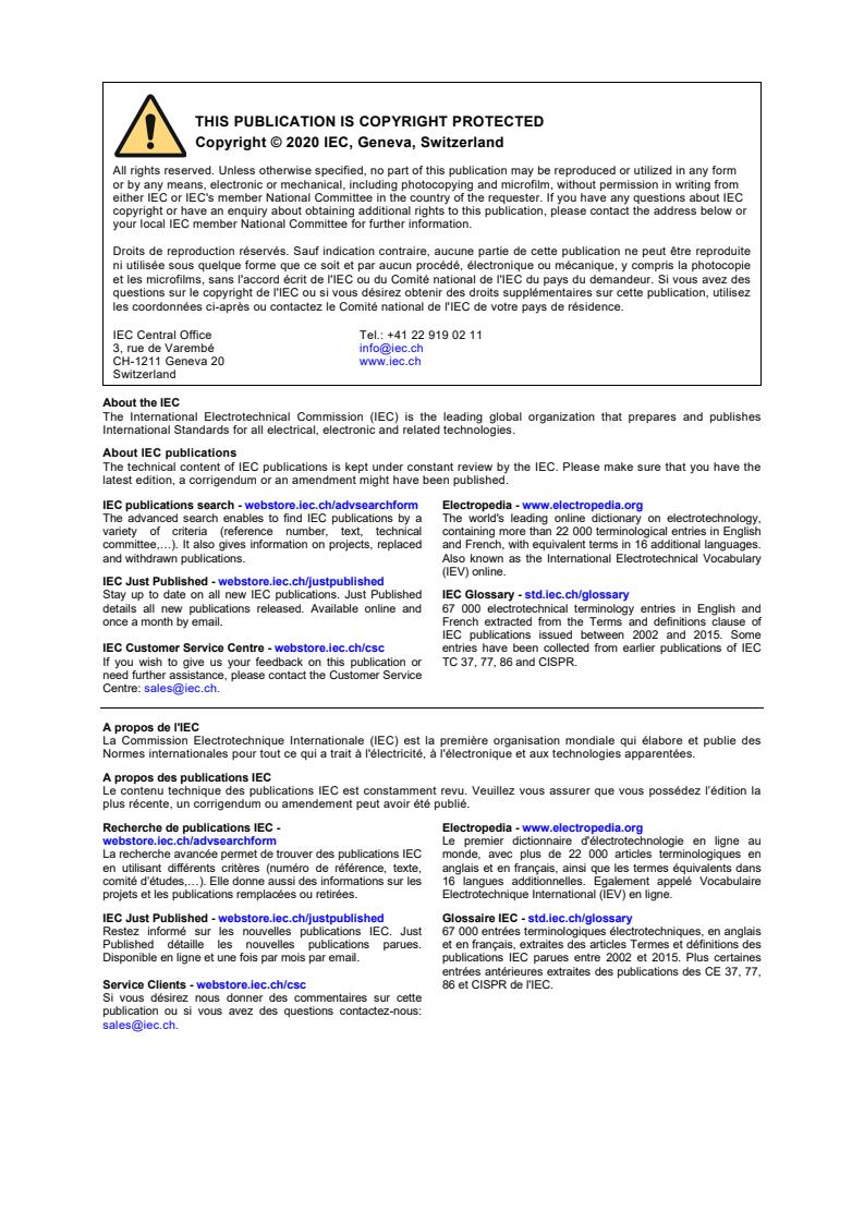 IEC 60601-1-12:2014 IEC 60601-1-12:2014+AMD1:2020 CSV - Medical electrical equipment - Part 1-12: General requirements for basic safety and essential performance - Collateral Standard: Requirements for medical electrical equipment and medical electrical systems intended for use in the emergency medical services environment
Released:7/22/2020 - Page 2 preview