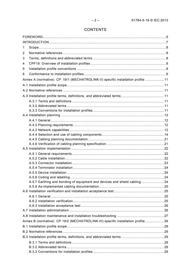 IEC 61784-5-19:2013 IEC 61784-5-19:2013 - Industrial communication networks - Profiles - Part 5-19: Installation of fieldbuses - Installation profiles for CPF 19 - Page 4 preview