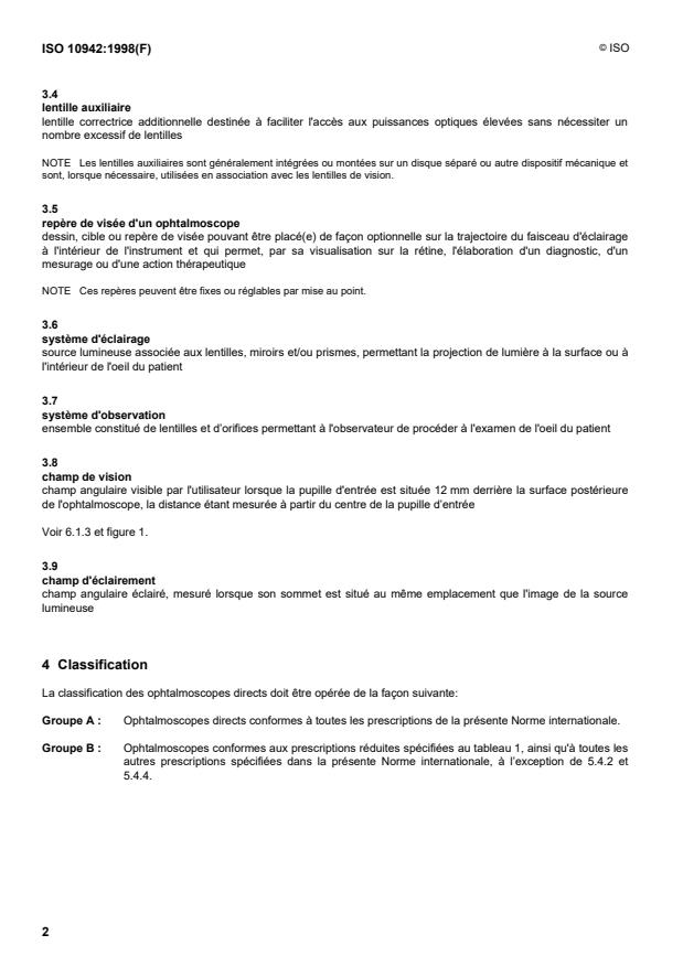 ISO 10942:1998 ISO 10942:1998 - Instruments ophtalmiques -- Ophtalmoscopes directs - Page 4 preview