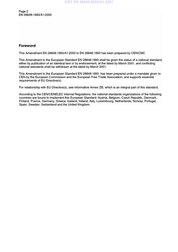 EN 28848:1993/A1:2000 EN 28848:2000/A1:2001 - Page 4 preview
