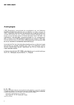 ISO 10964:1993 ISO 10964:1993 - Adhésifs — Détermination des couples fonctionnels sur des fixations filetées collées avec des adhésifs anaérobies
Released:8/12/1993 - Page 2 preview