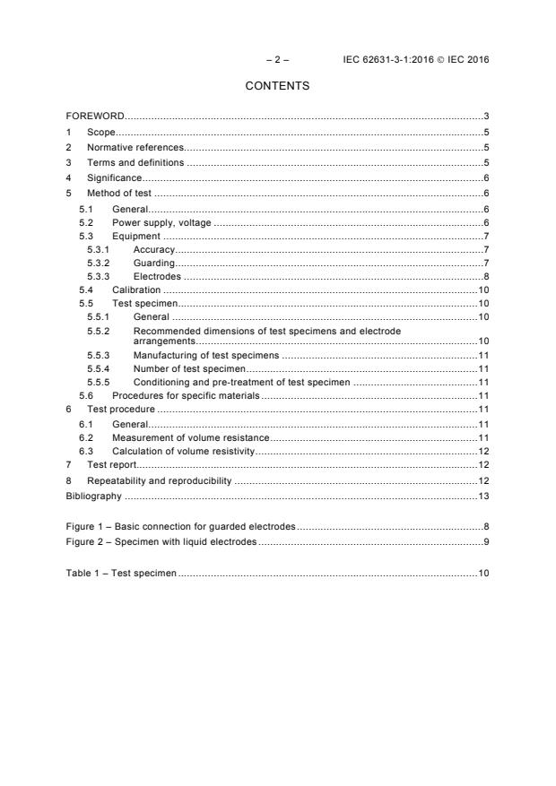 IEC 62631-3-1:2016 IEC 62631-3-1:2016 - Dielectric and resistive properties of solid insulating materials - Part 3-1: Determination of resistive properties (DC methods) - Volume resistance and volume resistivity - General method - Page 4 preview