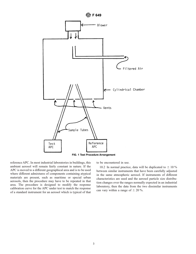 ASTM F649-80(1999) - Standard Practice for Secondary Calibration of Airborne Particle Counter Using Comparison Procedures