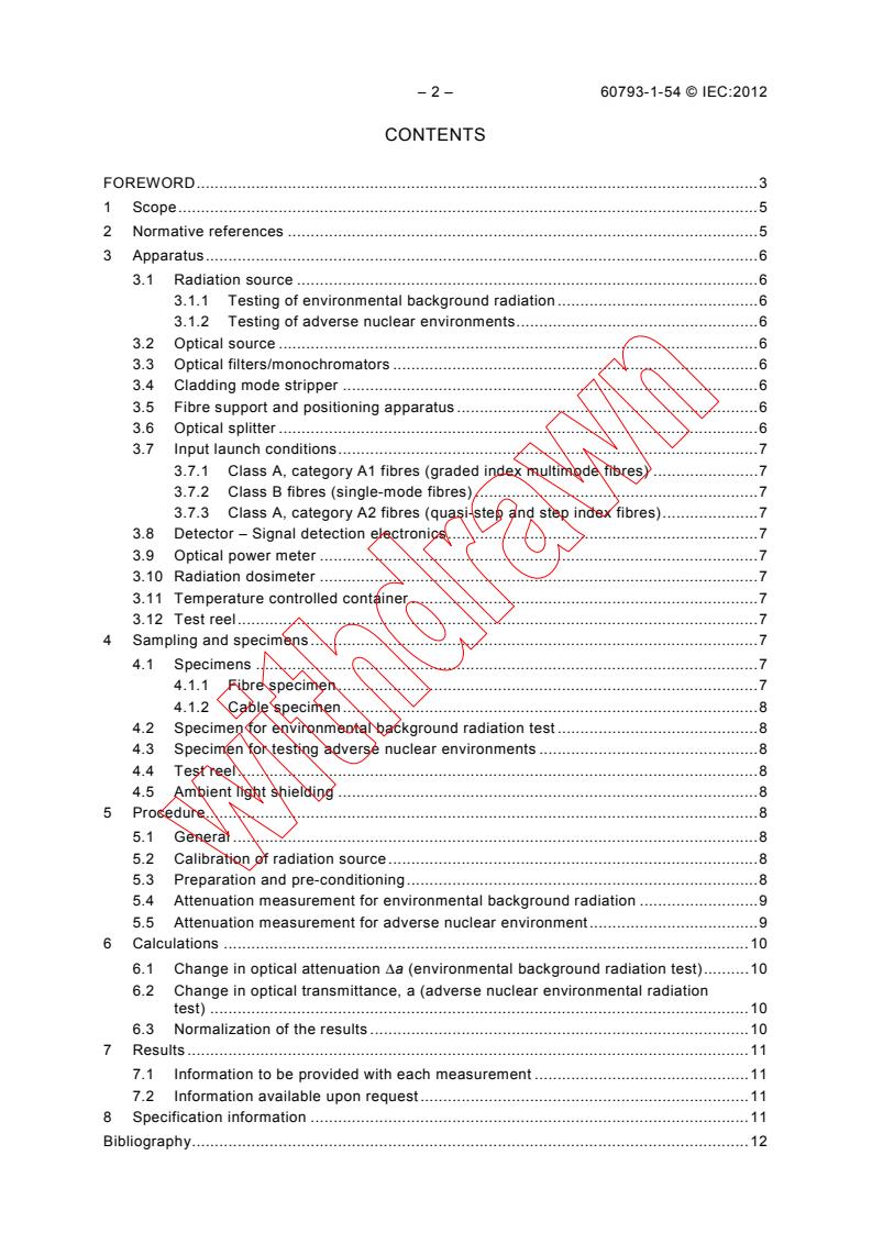 IEC 60793-1-54:2012 IEC 60793-1-54:2012 - Optical fibres - Part 1-54: Measurement methods and test procedures - Gamma irradiation
Released:10/25/2012 - Page 4 preview
