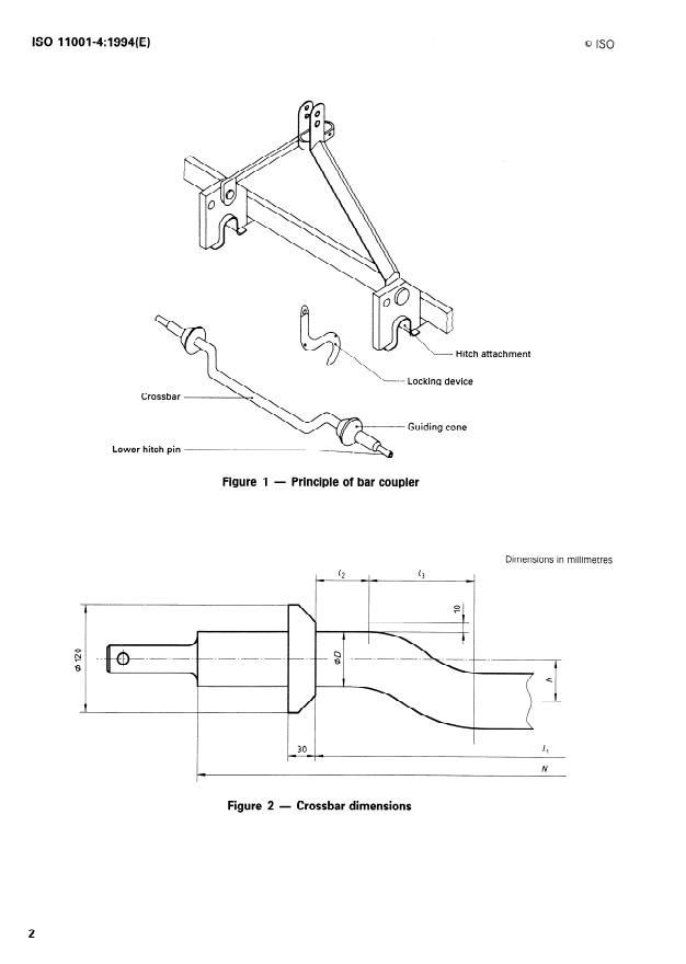 SIST ISO 11001-4:1995 ISO 11001-4:1994 - Agricultural wheeled tractors and implements -- Three-point hitch couplers - Page 4 preview