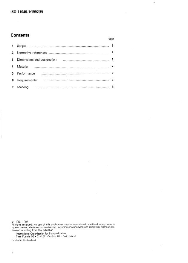 ISO 11040-1:1992 ISO 11040-1:1992 - Prefilled syringes - Page 2 preview