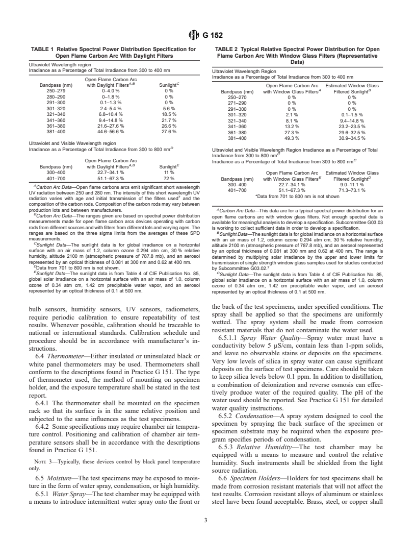 ASTM G152-00a - Standard Practice for Operating Open Flame Carbon Arc Light Apparatus for Exposure of Nonmetallic Materials