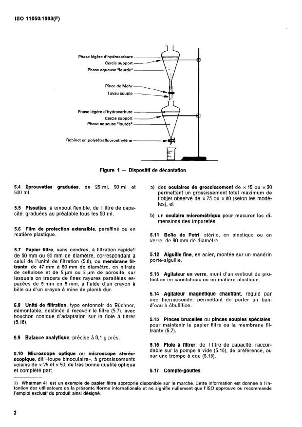 ISO 11050:1993 ISO 11050:1993 - Farines de blé tendre et semoules de blé dur -- Détermination des impuretés d'origine animale - Page 4 preview
