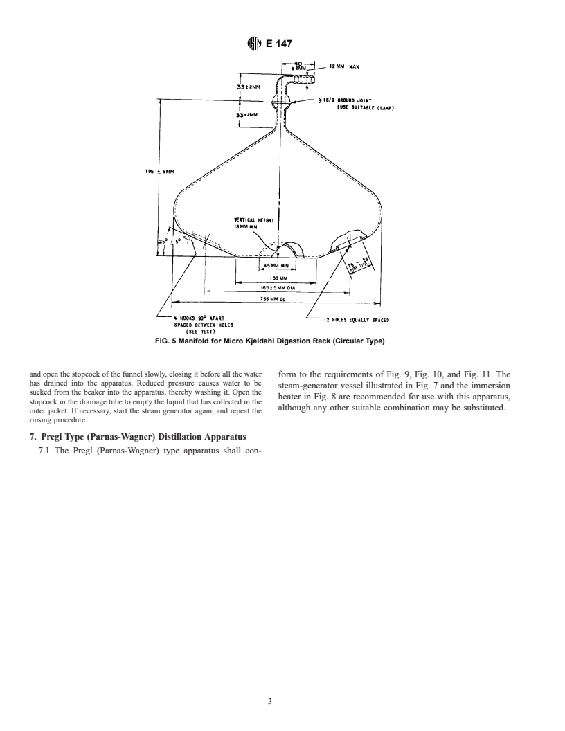 ASTM E147-61(1996) - Standard Specification for Apparatus For Microdetermination Of Nitrogen By Kjeldahl Method