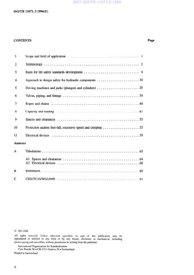 ISO/TR 11071-2:1996 ISO/TR 11071-2:1999 - Page 4 preview