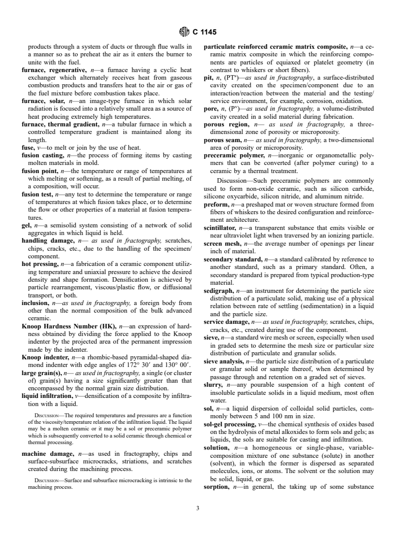 ASTM C1145-98 - Standard Terminology of Advanced Ceramics