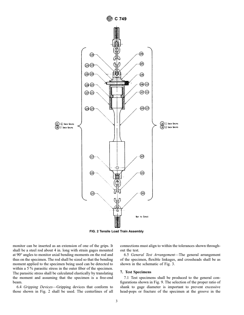 ASTM C749-92(1996) - Standard Test Method for Tensile Stress-Strain of Carbon and Graphite