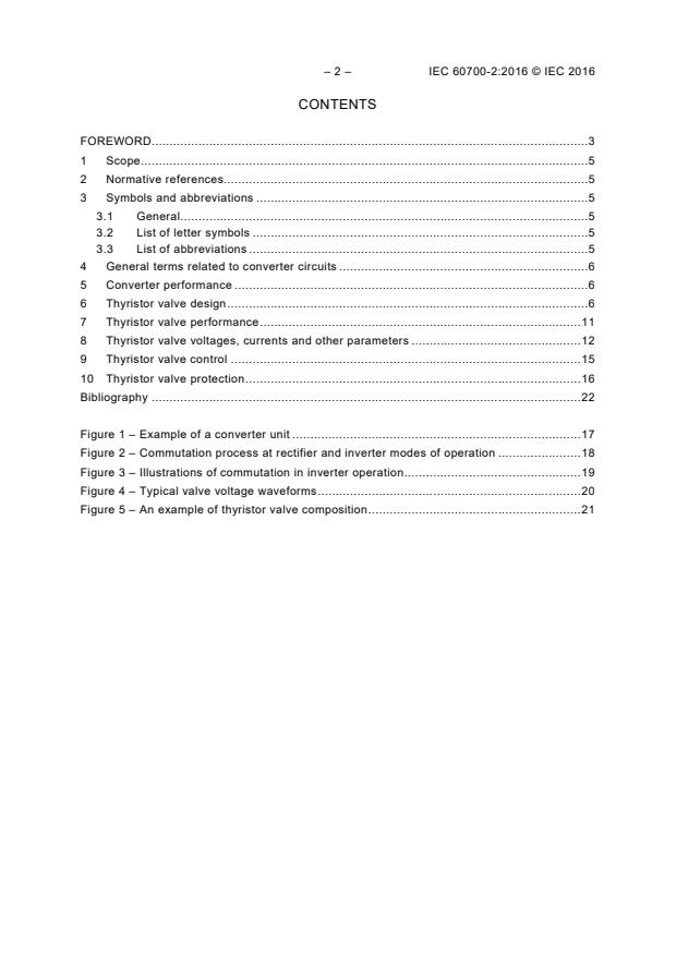 IEC 60700-2:2016 IEC 60700-2:2016 - Thyristor valves for high voltage direct current (HVDC) power transmission - Part 2: Terminology - Page 4 preview