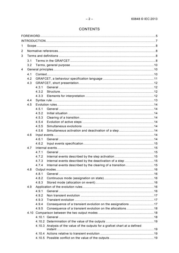 IEC 60848:2013 IEC 60848:2013 - GRAFCET specification language for sequential function charts - Page 4 preview