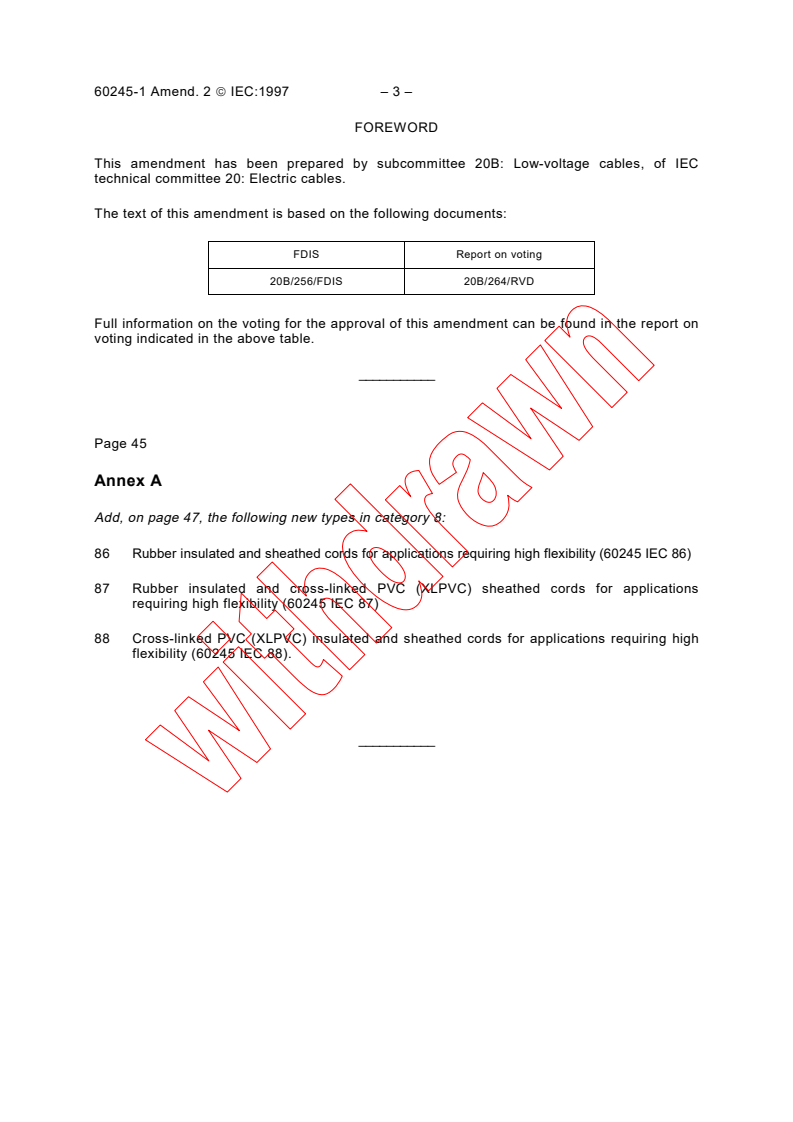 IEC 60245-1:1994/AMD2:1997 - Amendment 2 - Rubber insulated cables - Rated voltages up to and including 450/750 V - Part 1: General requirements
Released:12/15/1997
Isbn:2831841828