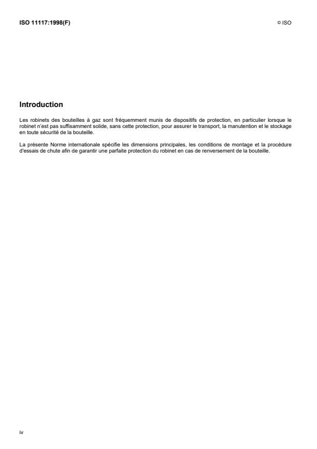 ISO 11117:1998 ISO 11117:1998 - Bouteilles a gaz -- Chapeaux fermés et chapeaux ouverts de protection des robinets de bouteilles a gaz industriels et médicaux -- Conception, construction et essais - Page 4 preview