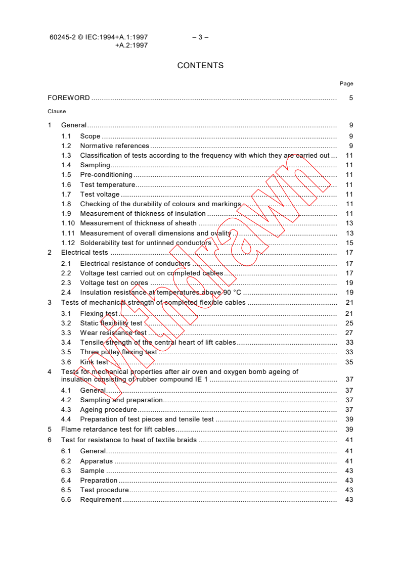 IEC 60245-2:1994 IEC 60245-2:1994+AMD1:1997+AMD2:1997 CSV - Rubber insulated cables - Rated voltages up to and including 450/750 V - Part 2: Test methods
Released:3/31/1998 - Page 4 preview