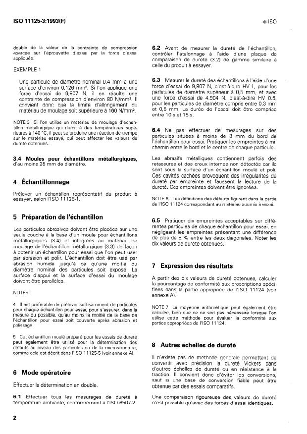 ISO 11125-3:1993 ISO 11125-3:1993 - Préparation des subjectiles d'acier avant application de peintures et de produits assimilés -- Méthodes d'essai pour abrasifs métalliques destinés a la préparation par projection - Page 4 preview
