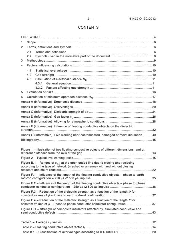 IEC 61472:2013 IEC 61472:2013 - Live working - Minimum approach distances for a.c. systems in the voltage range 72,5 kV to 800 kV - A method of calculation - Page 4 preview