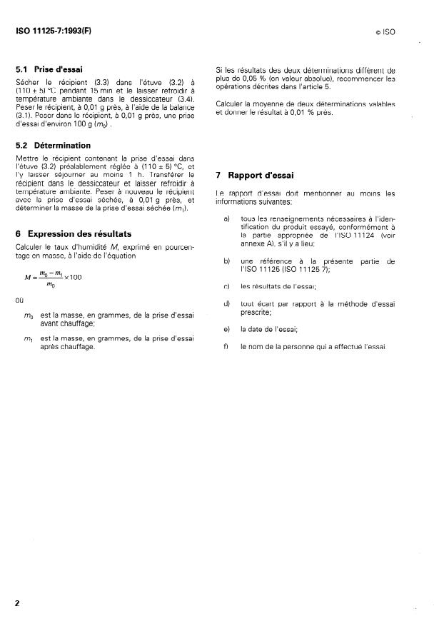 ISO 11125-7:1993 ISO 11125-7:1993 - Préparation des subjectiles d'acier avant application de peintures et de produits assimilés -- Méthodes d'essai pour abrasifs métalliques destinés a la préparation par projection - Page 4 preview