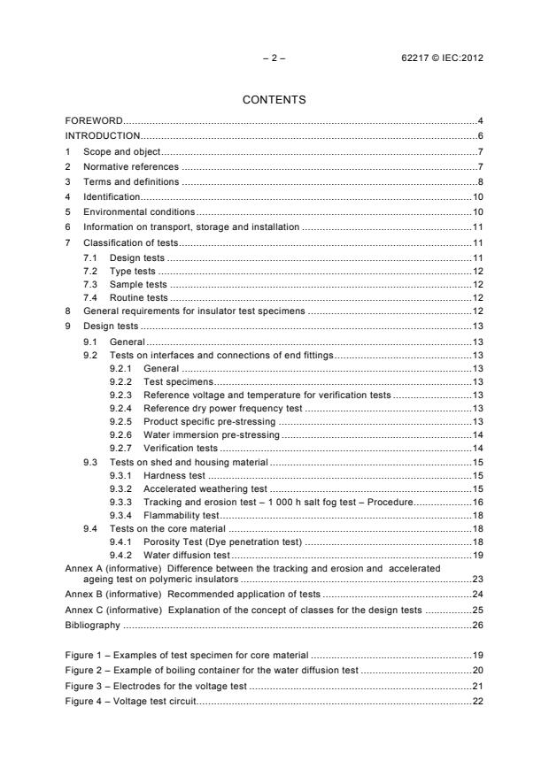 IEC 62217:2012 IEC 62217:2012 - Polymeric HV insulators for indoor and outdoor use - General definitions, test methods and acceptance criteria - Page 4 preview