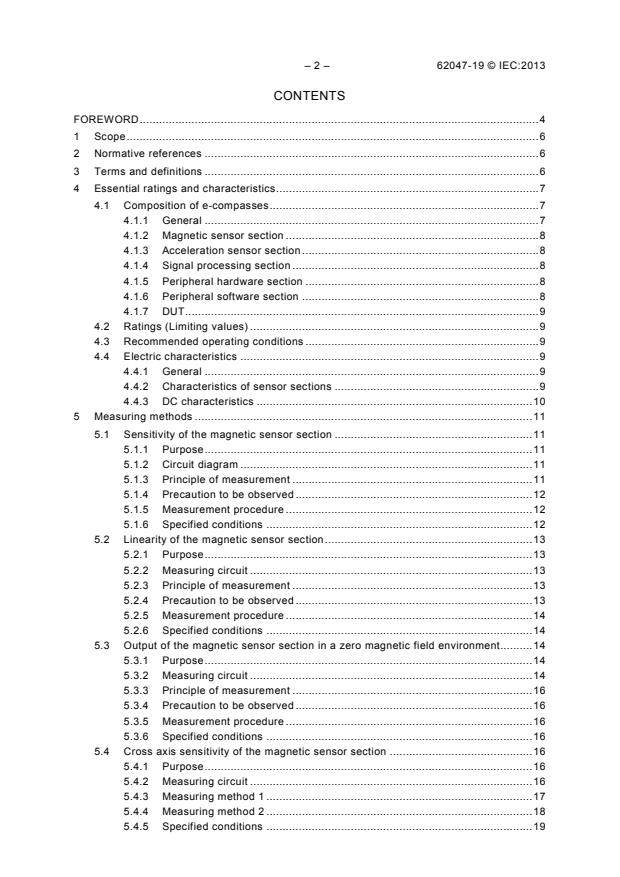 IEC 62047-19:2013 IEC 62047-19:2013 - Semiconductor devices - Micro-electromechanical devices - Part 19: Electronic compasses - Page 4 preview