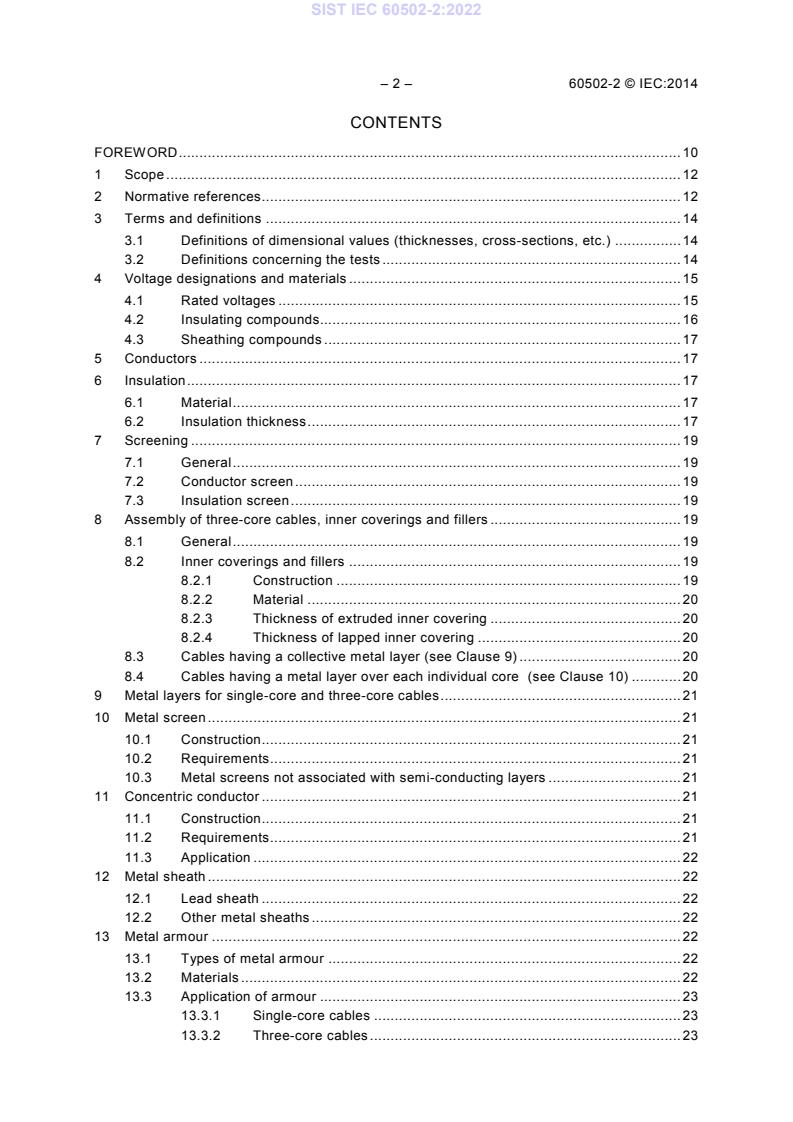 IEC 60502-2:2014 IEC 60502-2:2022 - Page 4 preview