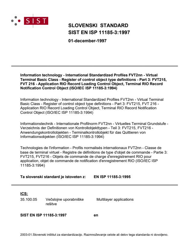 EN ISP 11185-3:1997