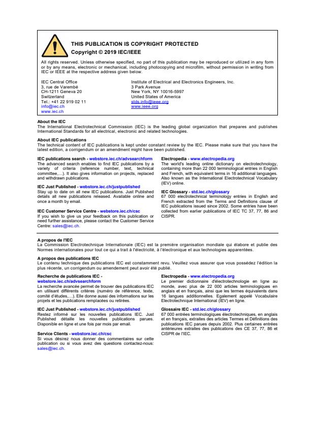 IEC/IEEE 80005-2:2016 IEC/IEEE 80005-2:2016 - Utility connections in port - Part 2: High and low voltage shore connection systems - Data communication for monitoring and control - Page 2 preview