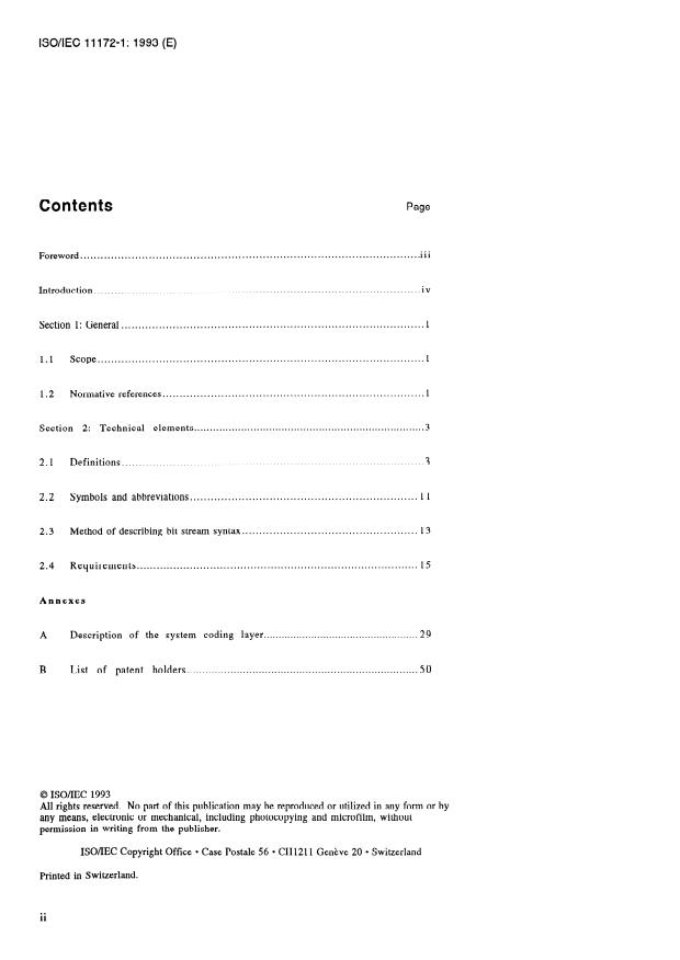 ISO/IEC 11172-1:1993 ISO/IEC 11172-1:1993 - Information technology — Coding of moving pictures and associated audio for digital storage media at up to about 1,5 Mbit/s — Part 1: Systems
Released:8/12/1993 - Page 2 preview