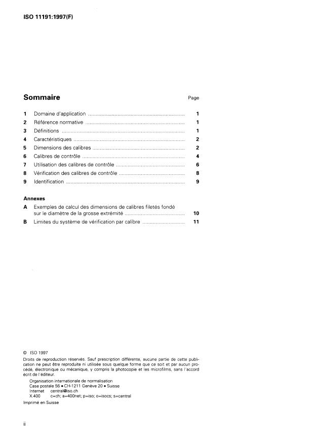 ISO 11191:1997 ISO 11191:1997 - Bouteilles a gaz -- Filetage conique 25E pour le raccordement des robinets sur les bouteilles a gaz -- Calibres de vérification - Page 2 preview