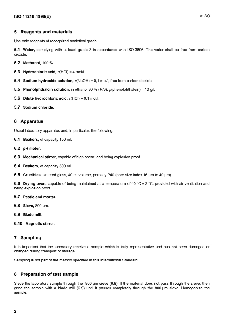 ISO 11216:1998 ISO 11216:1998 - Modified starch — Determination of content of carboxymethyl groups in carboxymethyl starch
Released:14. 05. 1998 - Page 4 preview