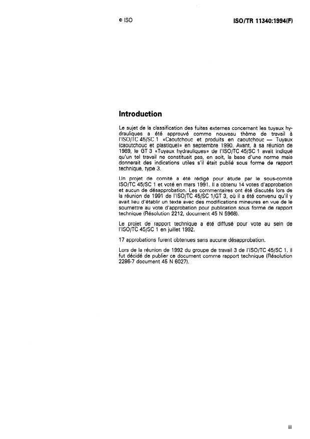 ISO/TR 11340:1994 - Caoutchouc et produits en caoutchouc -- Flexibles hydrauliques -- Classification des fuites externes des installations hydrauliques