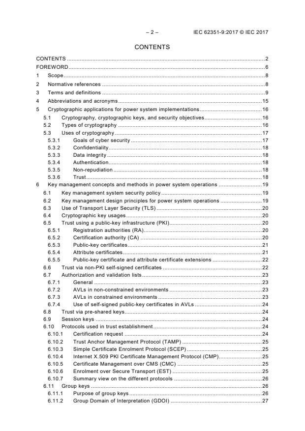 IEC 62351-9:2017 IEC 62351-9:2017 - Power systems management and associated information exchange - Data and communications security - Part 9: Cyber security key management for power system equipment - Page 4 preview