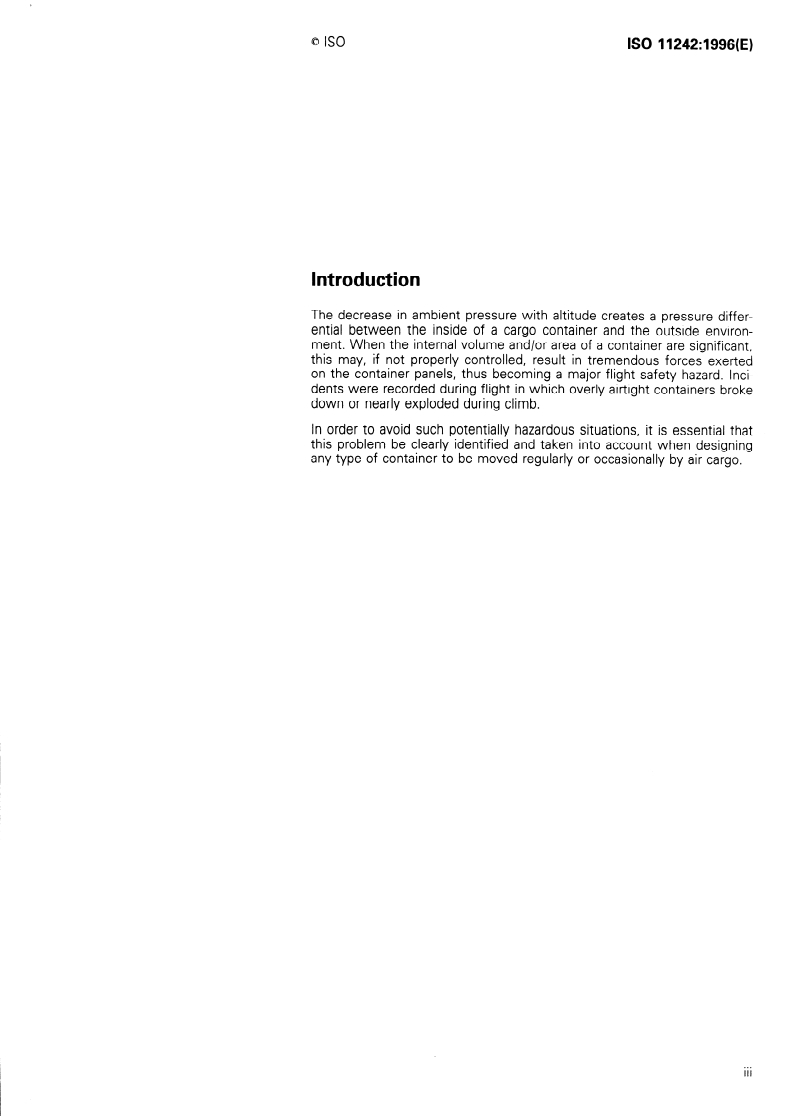 ISO 11242:1996 - Aircraft — Pressure equalization requirements for cargo containers
Released:6/13/1996